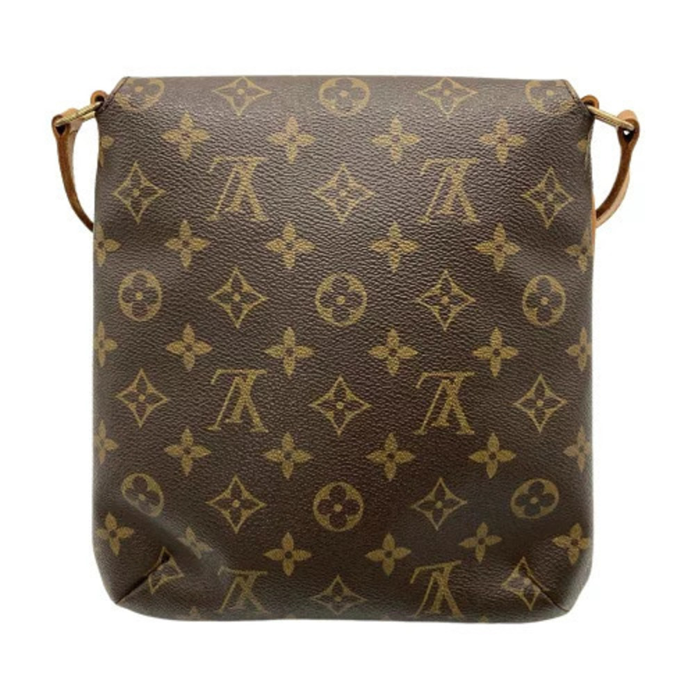 Louis Vuitton Monogram Bag Musette Short Brown Canvas Shoulder Salsa Brown